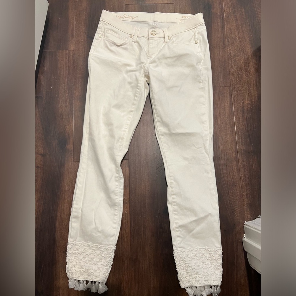 Lilly Pulitzer South Ocean skinny crop pant only worn once! Size 2